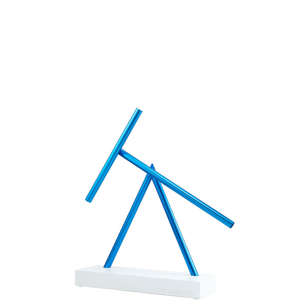 The Swinging Sticks<sup>®</sup> - Desktop Toy - White/Blue