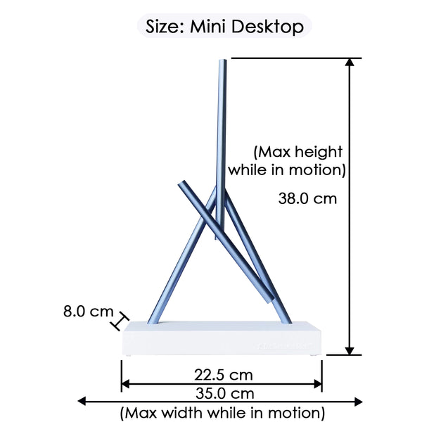 The Swinging Sticks<sup>®</sup> - Desktop Toy - White/Blue